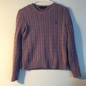 Ralph Lauren Cable Knit Sweater Purple M
